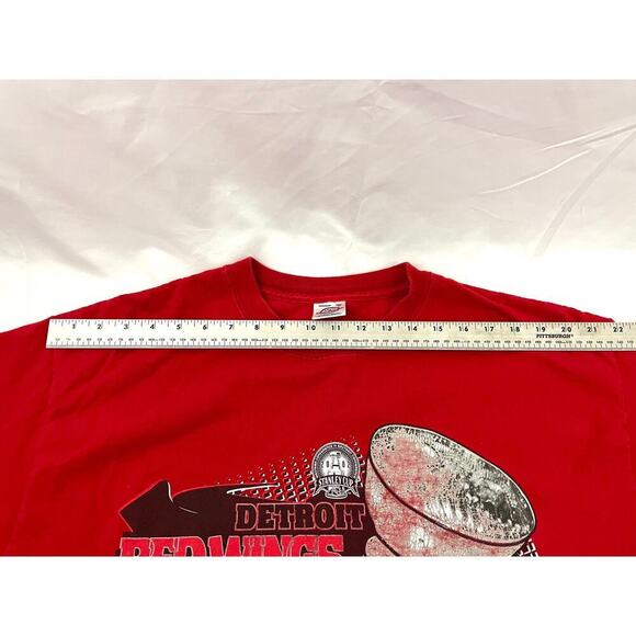 VTG Detroit Red Wings NHL Shirt XL 2000's Lee Sport T-Shirt 100% Cotton - Picture 10 of 15
